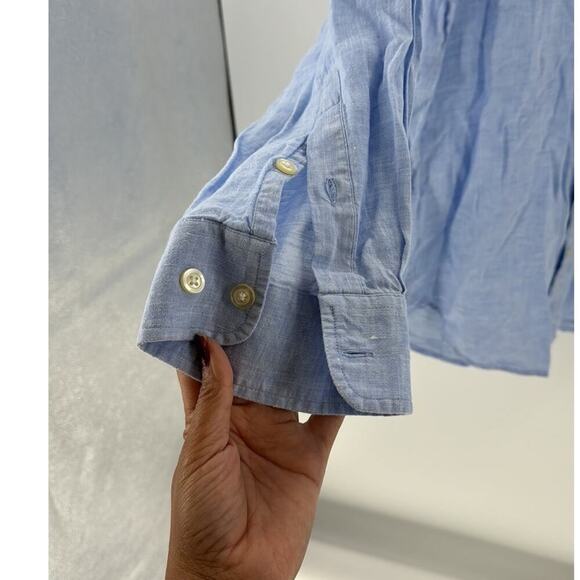 Orvis Pure Linen Long-Sleeved Shirt classic fit cool comfort summer lightweight - Picture 6 of 8